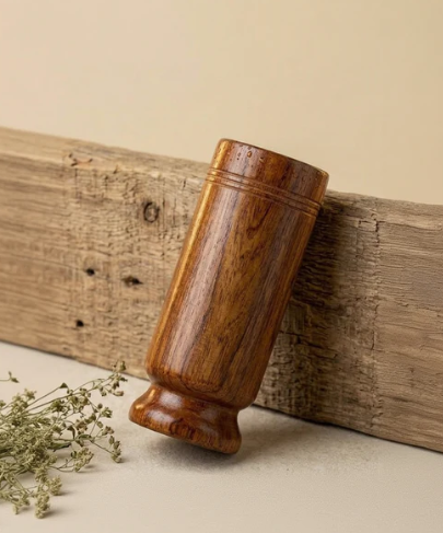 Herbal Vijaysar Wooden Glass – Natural Ayurvedic Wellness Companion